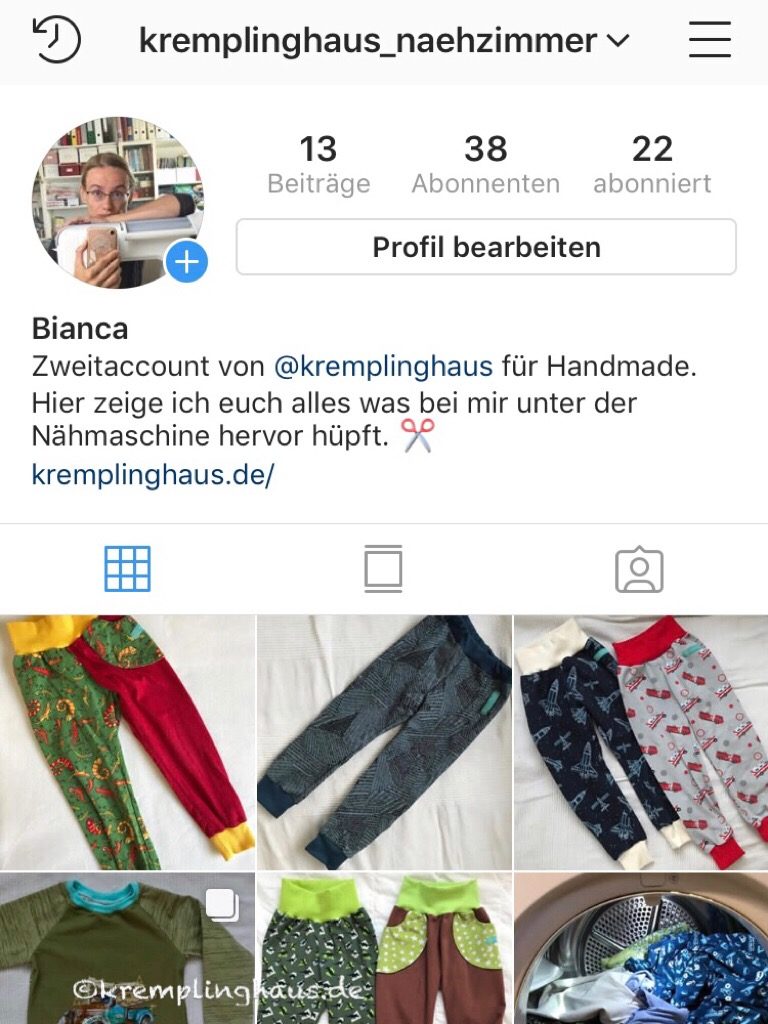 Instagram Profil Kremplinghaus_naehzimmer