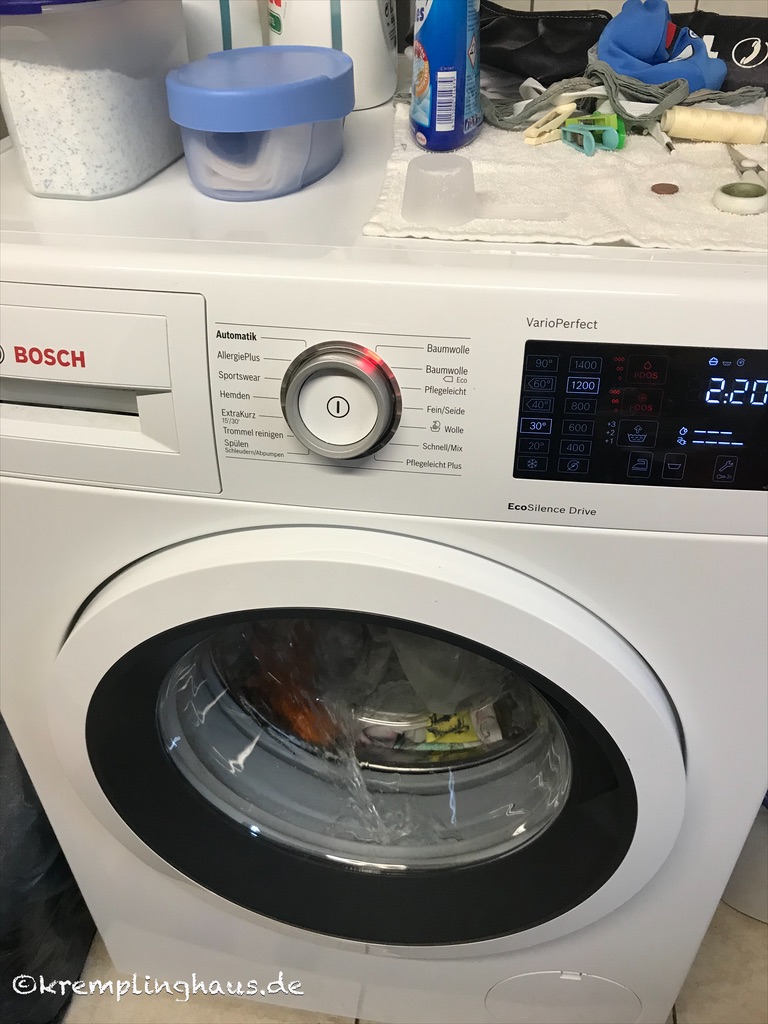 Waschmaschine anschalten