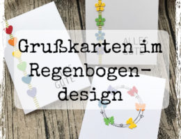 Grußkarten im Regenbogendesign