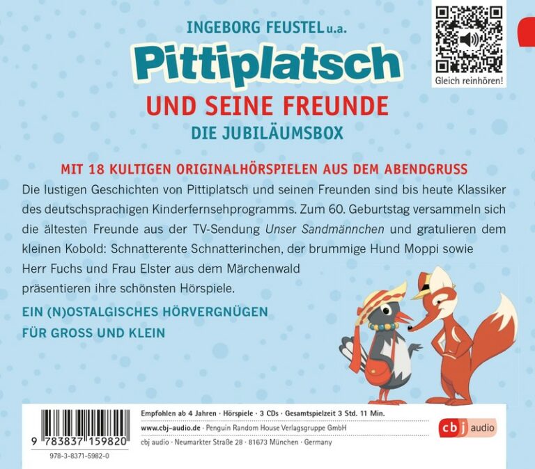 Kinderkoffer Pittiplatsch - 25 Cm, Grün Aus Pappe Für Kleinkinder