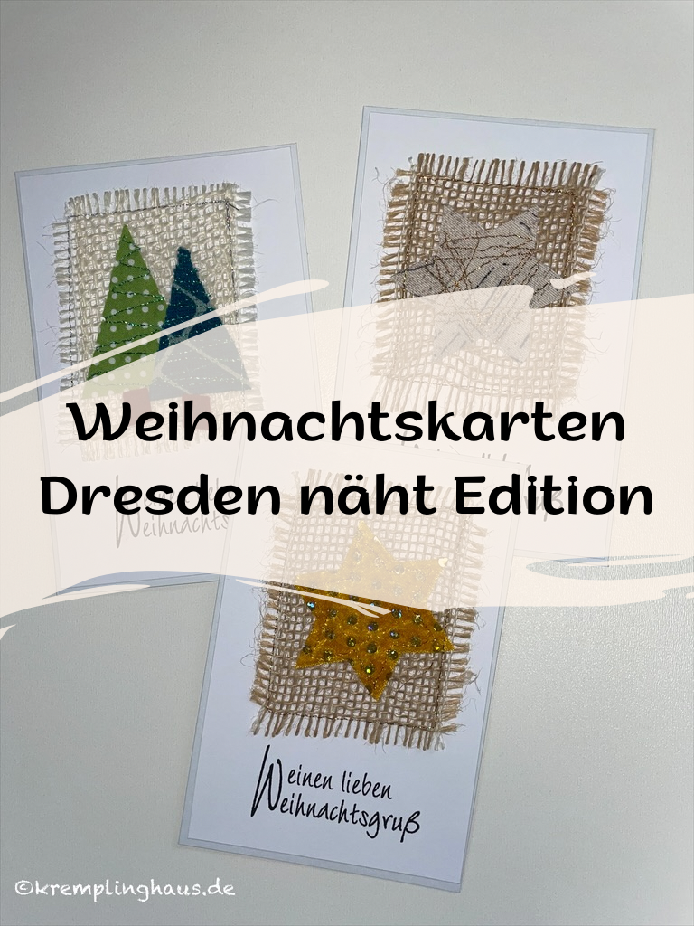 Weihnachtskarten 2023 Dresden näht Edition Kremplinghaus