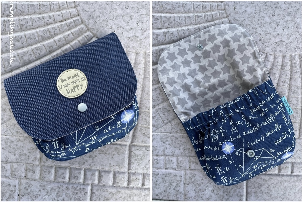 Kosmetiktasche Blubbsy Farbenmix Taschenkalender Blauer Mathematikstoff